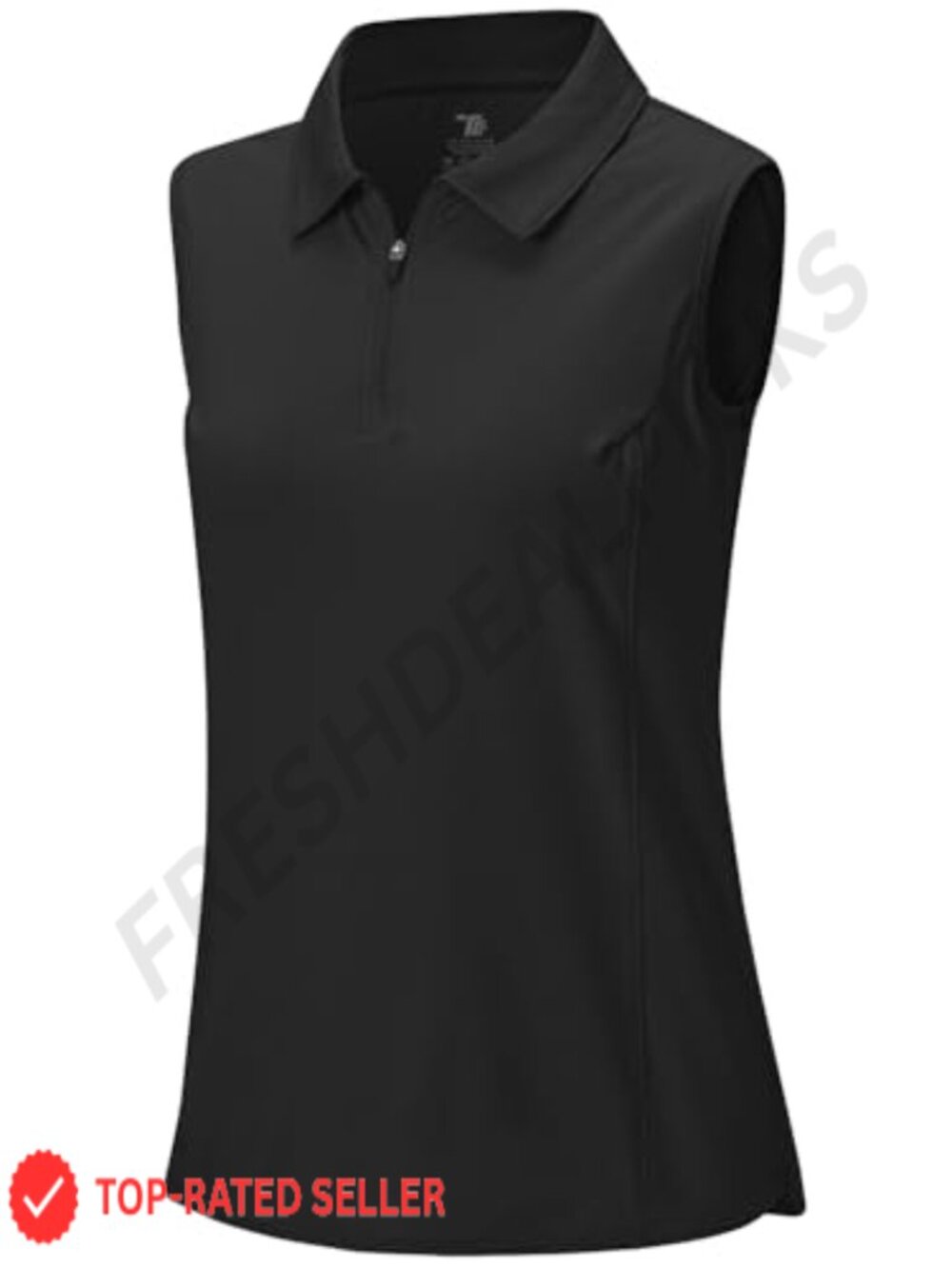Women's Sleeveless 1/4 Zip Golf Polo UPF 50+ Quick Dry Stretch Tennis Tank
